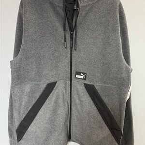 NWT Men’s Puma Black and Gray Zip-Up Jacket